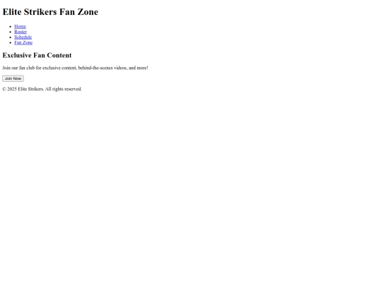 Final Project /fanzone screenshot