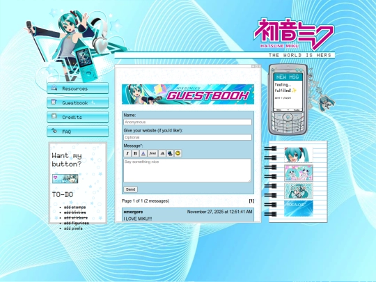 guestbook screenshot