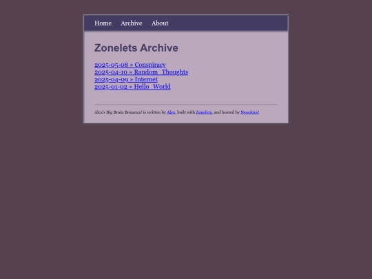 archive screenshot