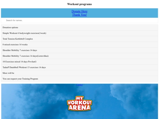TrainingPrograms screenshot