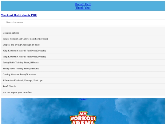 WorkoutHabitSheets screenshot