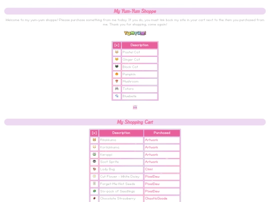 Pages/YumYumShop screenshot