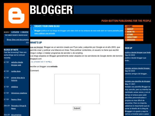 google/stanford/blogger screenshot