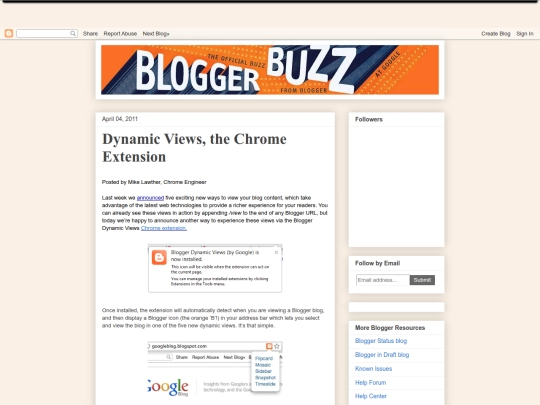 google/stanford/buzz screenshot