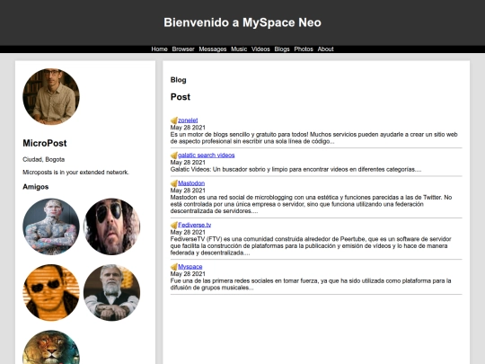 myspace/blogs screenshot