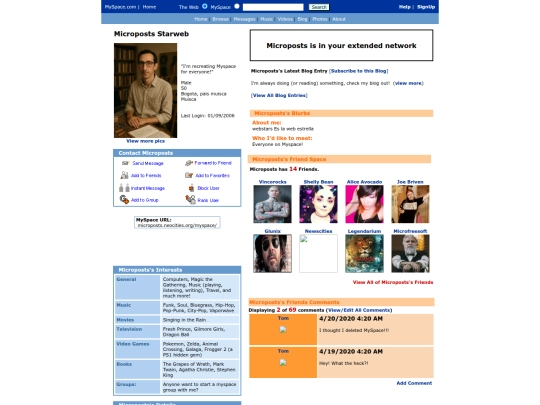myspace screenshot