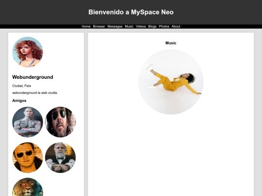 myspace/music screenshot