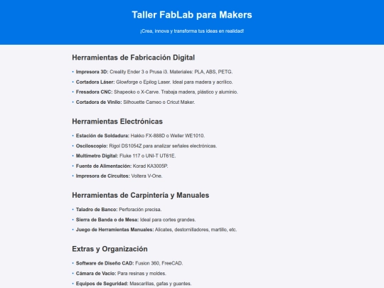 page/fablab screenshot
