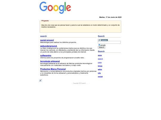 search/catalogos/proyect screenshot
