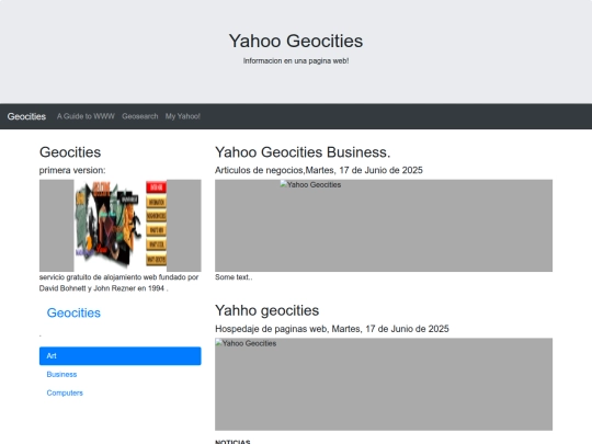 yahoo/geocities/Business screenshot