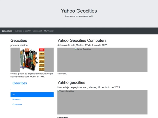 yahoo/geocities/Computers screenshot