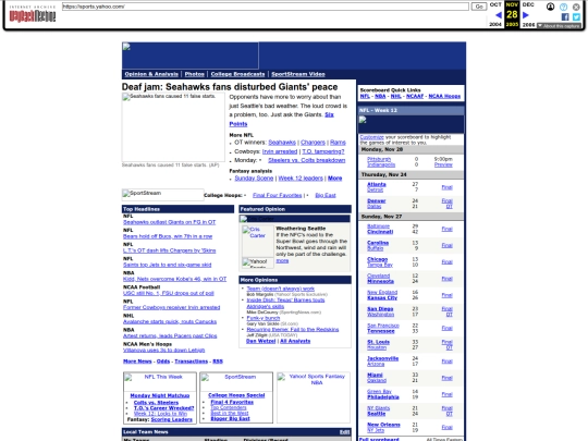 yahoo/sports screenshot