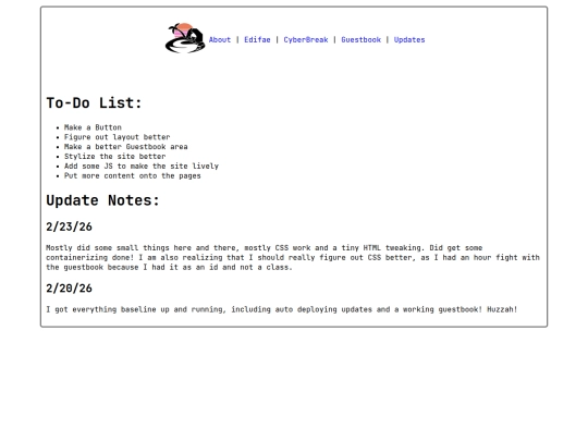 updates screenshot