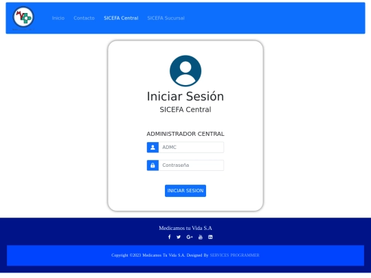 modulos/Logins/LoginCentral screenshot