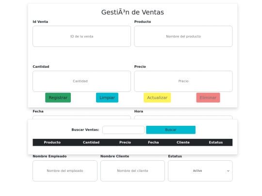 modulos/Sucursal/GestionVentas/viewVentas screenshot
