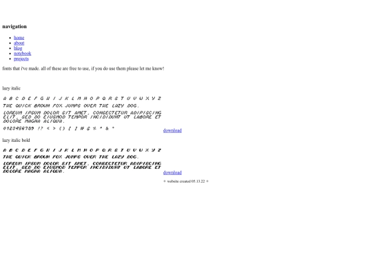 projects screenshot