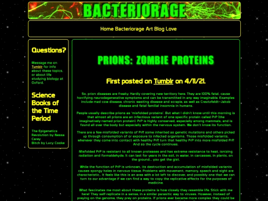 bacteriorage/prions screenshot