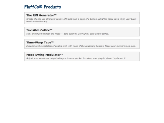 products screenshot