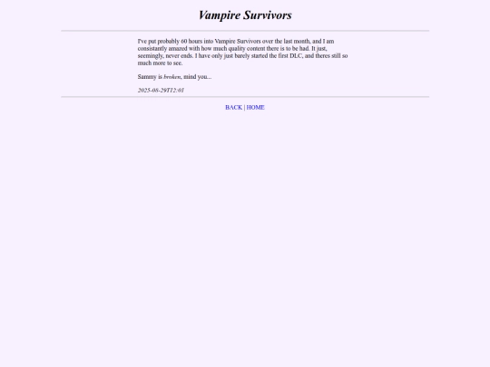 gamelog/entries/vampire-survivors screenshot