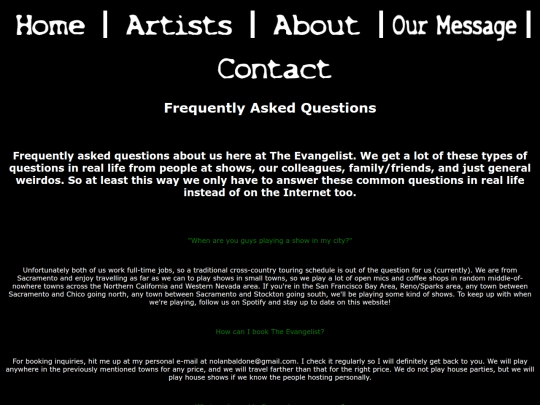 faq screenshot