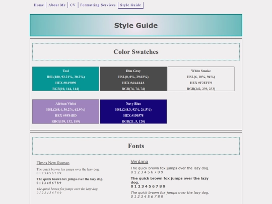style-guide screenshot