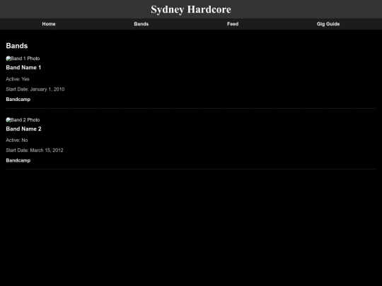 bands screenshot