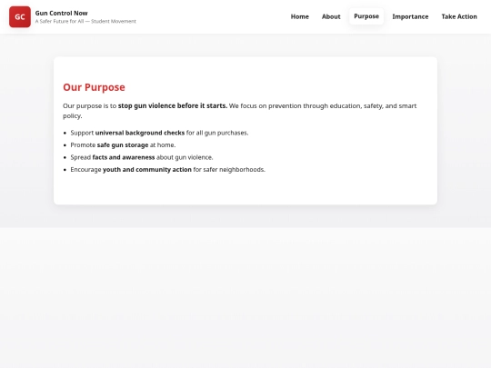 purpose screenshot