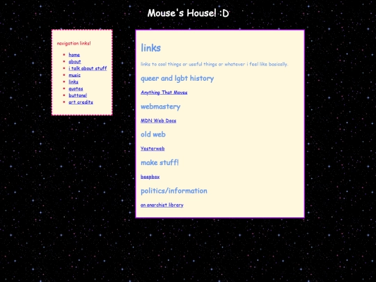 links screenshot