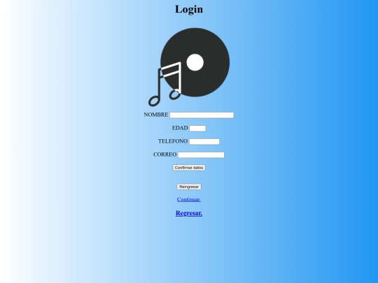 login screenshot