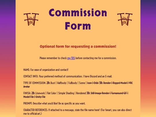 commsform screenshot