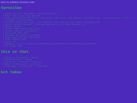 pages/favorites screenshot