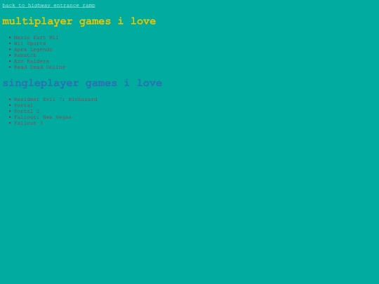 pages/videoGames screenshot