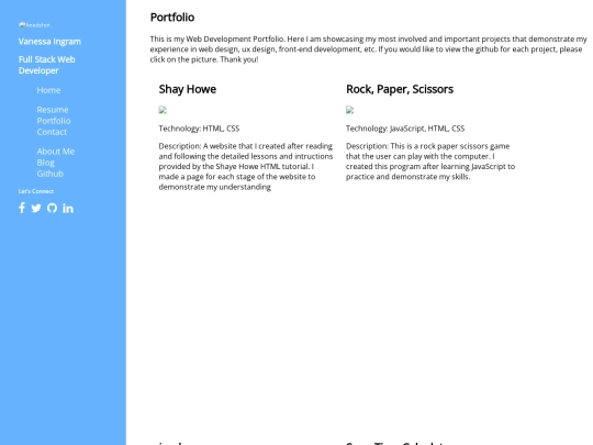 portfolio screenshot
