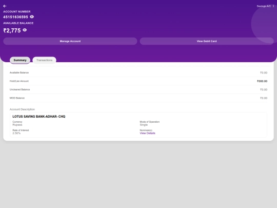 account-detils screenshot