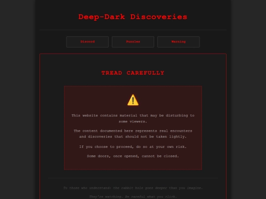 Warning screenshot