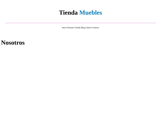 tiendamuebles/nosotros screenshot