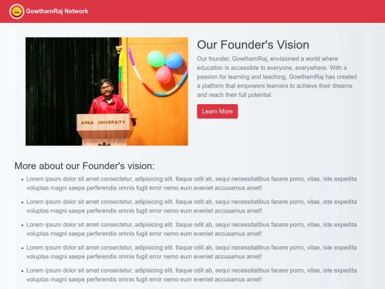 Founder's Vision screenshot