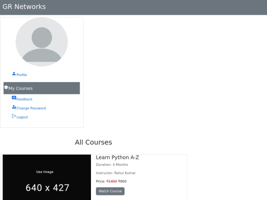 Learner Profile/courses screenshot