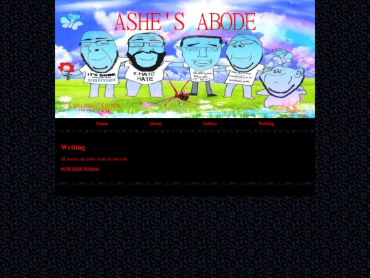 Writing screenshot