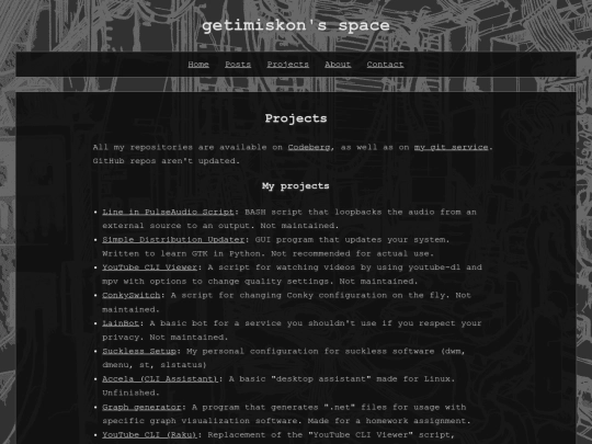 projects screenshot