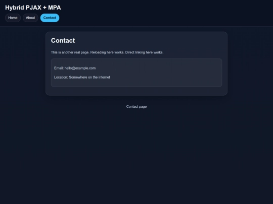 SPA/PJAX-AJAX-MPA/contact screenshot