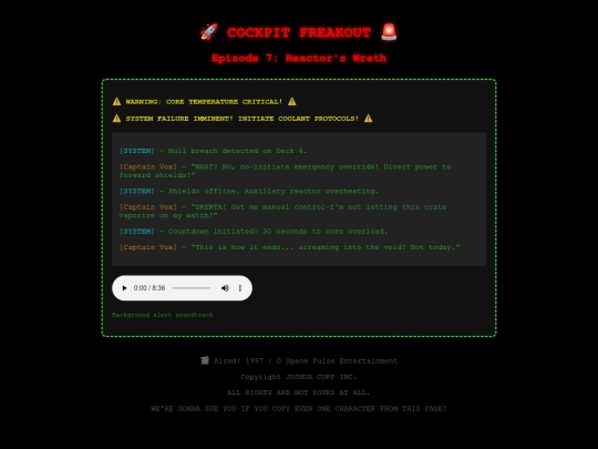 copilot/freakout screenshot