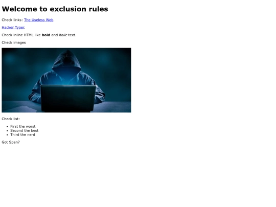 widget/exclusionrules screenshot