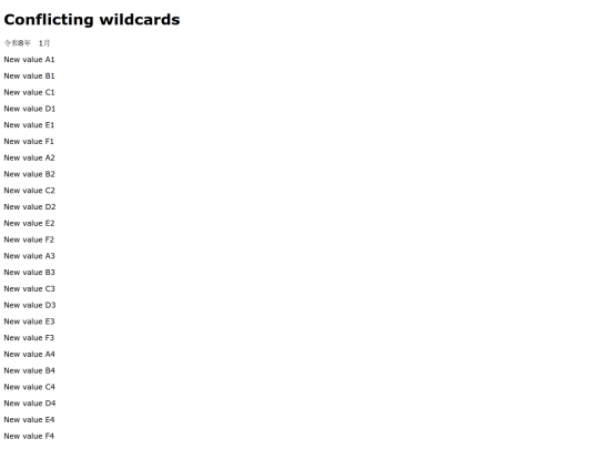 wildcard/sup screenshot