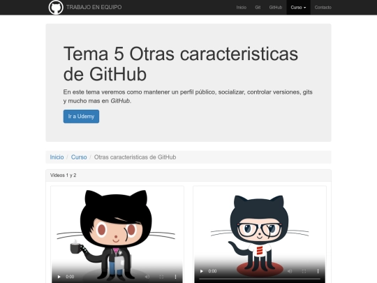 Curso/caracteristicas screenshot