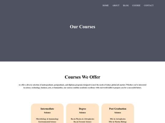 collegesite.html/course screenshot