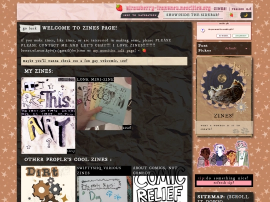 zines screenshot