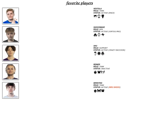 amenities/owcs/players screenshot