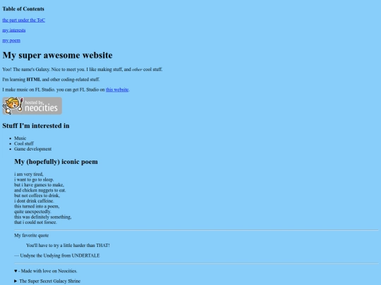index screenshot