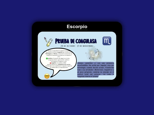 pruebas bioquímicas/escorpio screenshot
